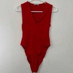 Red Zara Bodysuit